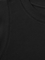 Reiss Navy Truly Ribbed Ruched Jersey Midi Dress - Image 6 of 6