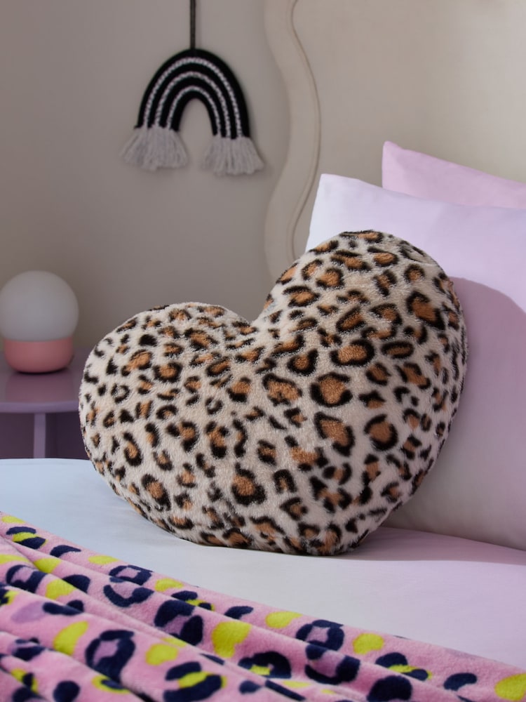 Animal Print Heart Cushion - Image 1 of 5