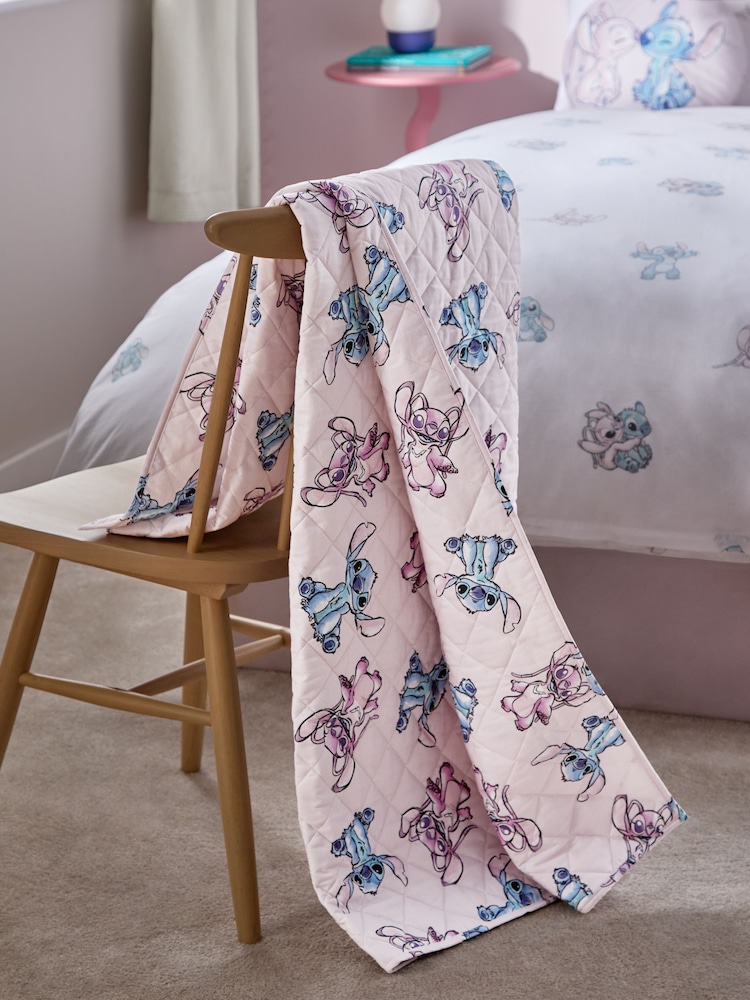 Pink Lilo & Stitch Quilted Throw - Image 2 of 6