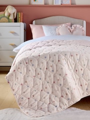 Pink Scandi Spot and Gingham Reverse Quilted Throw - Image 1 of 8