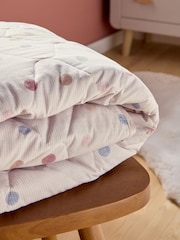 Pink Scandi Spot and Gingham Reverse Quilted Throw - Image 4 of 8