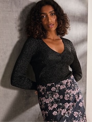 FatFace Black Corine Cardigan - Image 1 of 5
