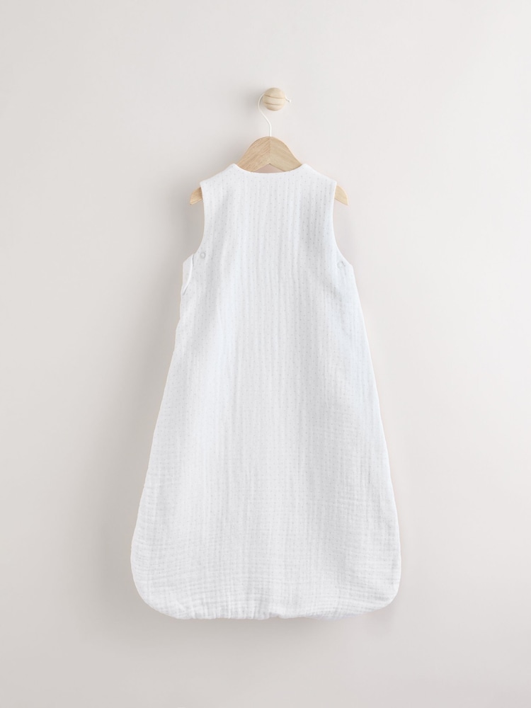 White Duck Muslin 1 Tog Baby 100% Cotton Sleep Bag - Image 2 of 15