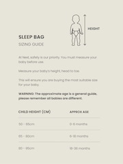 White Duck Muslin 1 Tog Baby 100% Cotton Sleep Bag - Image 4 of 15