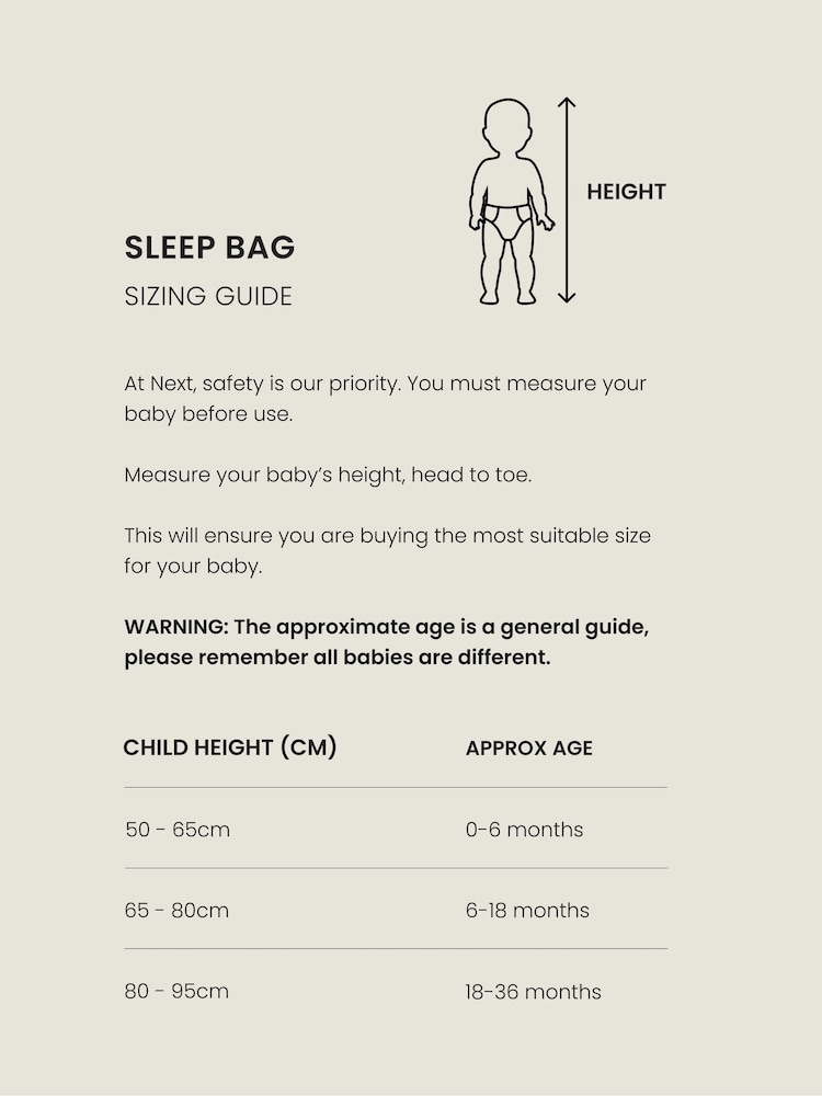 White Duck Muslin 1 Tog Baby 100% Cotton Sleep Bag - Image 4 of 10
