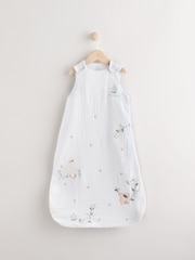 White Duck Muslin 1 Tog Baby 100% Cotton Sleep Bag - Image 8 of 15
