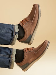 Pavers Chocolate Pavers Leather Casual Boat Shoes - Image 1 of 6