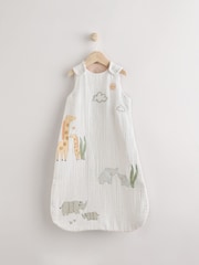 Stripe Jungle Muslin 1 Tog Baby 100% Cotton Sleep Bag - Image 1 of 12