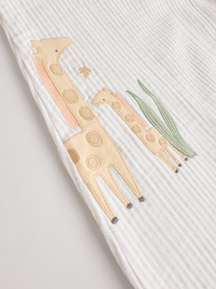 Stripe Jungle Muslin 1 Tog Baby 100% Cotton Sleep Bag - Image 7 of 8