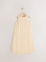 Sage Stripe 2.5 Tog Baby 100% Cotton Sleep Bag - Image 1 of 9