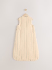 Sage Stripe 2.5 Tog Baby 100% Cotton Sleep Bag - Image 2 of 9