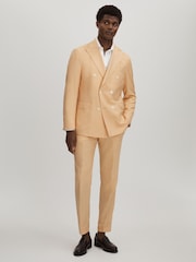 Oscar Jacobson Wool Double Breasted Blazer - Image 3 of 6