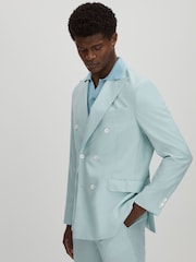 Oscar Jacobson Wool Double Breasted Blazer - Image 1 of 6