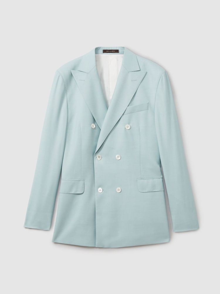 Oscar Jacobson Wool Double Breasted Blazer - Image 2 of 6