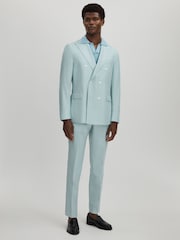 Oscar Jacobson Wool Double Breasted Blazer - Image 3 of 6
