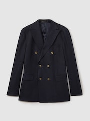 Oscar Jacobson Wool Double Breasted Blazer - Image 2 of 6