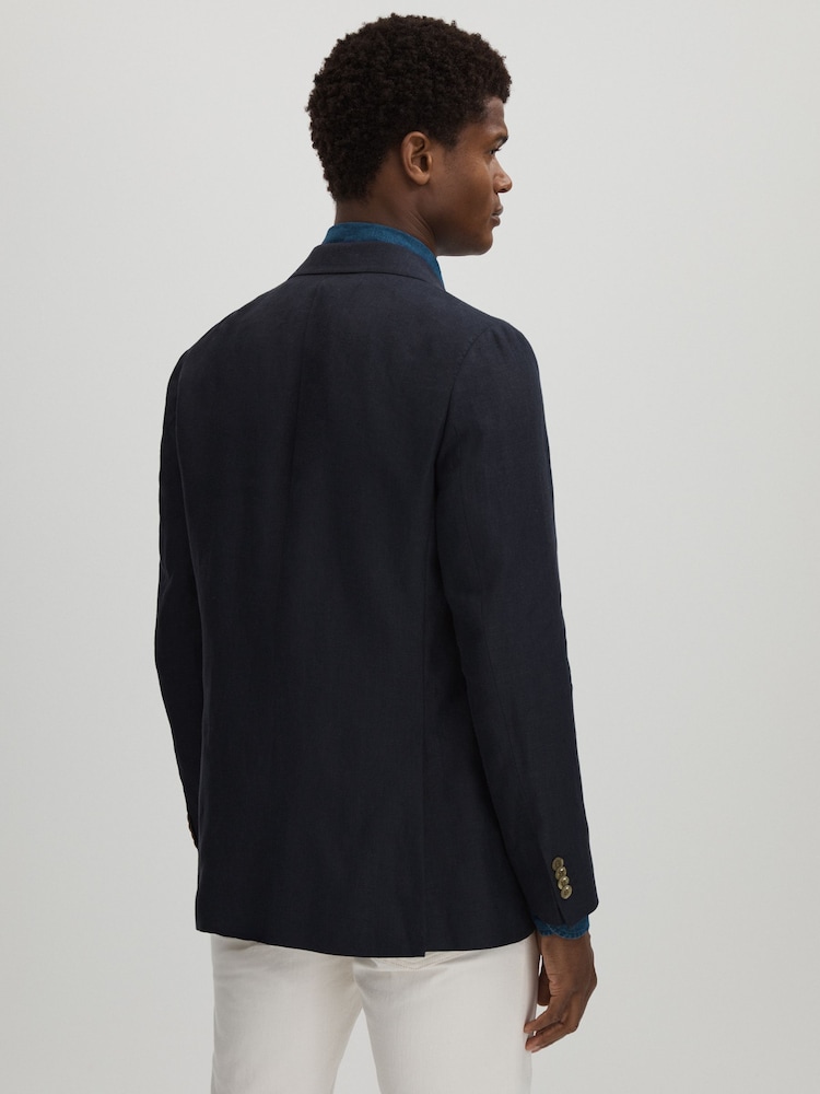Oscar Jacobson Wool Double Breasted Blazer - Image 5 of 6