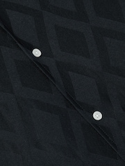 Reiss Navy Carter Geometric-Jacquard Cuban-Collar Shirt - Image 6 of 6