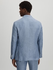Oscar Jacobson Linen Single Breasted Blazer - Image 5 of 8