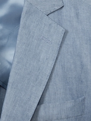 Oscar Jacobson Linen Single Breasted Blazer - Image 6 of 8