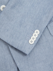 Oscar Jacobson Linen Single Breasted Blazer - Image 7 of 8