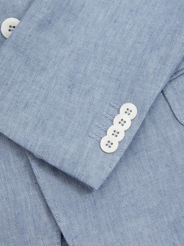 Oscar Jacobson Linen Single Breasted Blazer - Image 7 of 8
