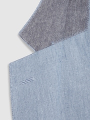 Oscar Jacobson Linen Single Breasted Blazer - Image 8 of 8