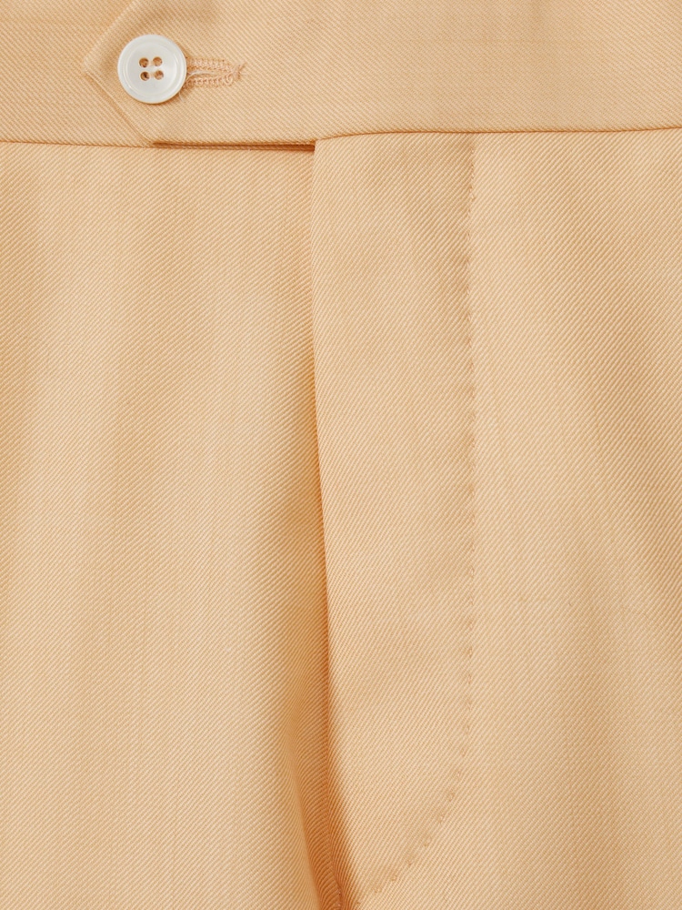 Oscar Jacobson Slim Fit Sand Wool Trousers - Image 6 of 6