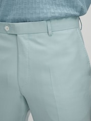 Oscar Jacobson Slim Fit Blue Wool Trousers - Image 4 of 6