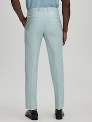 Oscar Jacobson Slim Fit Blue Wool Trousers - Image 5 of 6