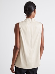 Reiss Ivory Manon Atelier Satin Cowl-Neck Top - Image 4 of 5