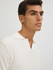 Oscar Jacobson 100% Cotton Open-Collar Polo Shirt - Image 1 of 5