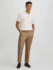 Oscar Jacobson 100% Cotton Open-Collar Polo Shirt - Image 3 of 5