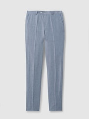 Oscar Jacobson Slim Fit 100% Linen Trousers - Image 2 of 6