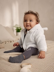 Gris con estrellas - Baby Cosy Fleece Jacket with 3D Ears - Imagen 1 de 10