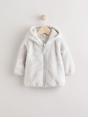 Gris con estrellas - Baby Cosy Fleece Jacket with 3D Ears - Imagen 5 de 10