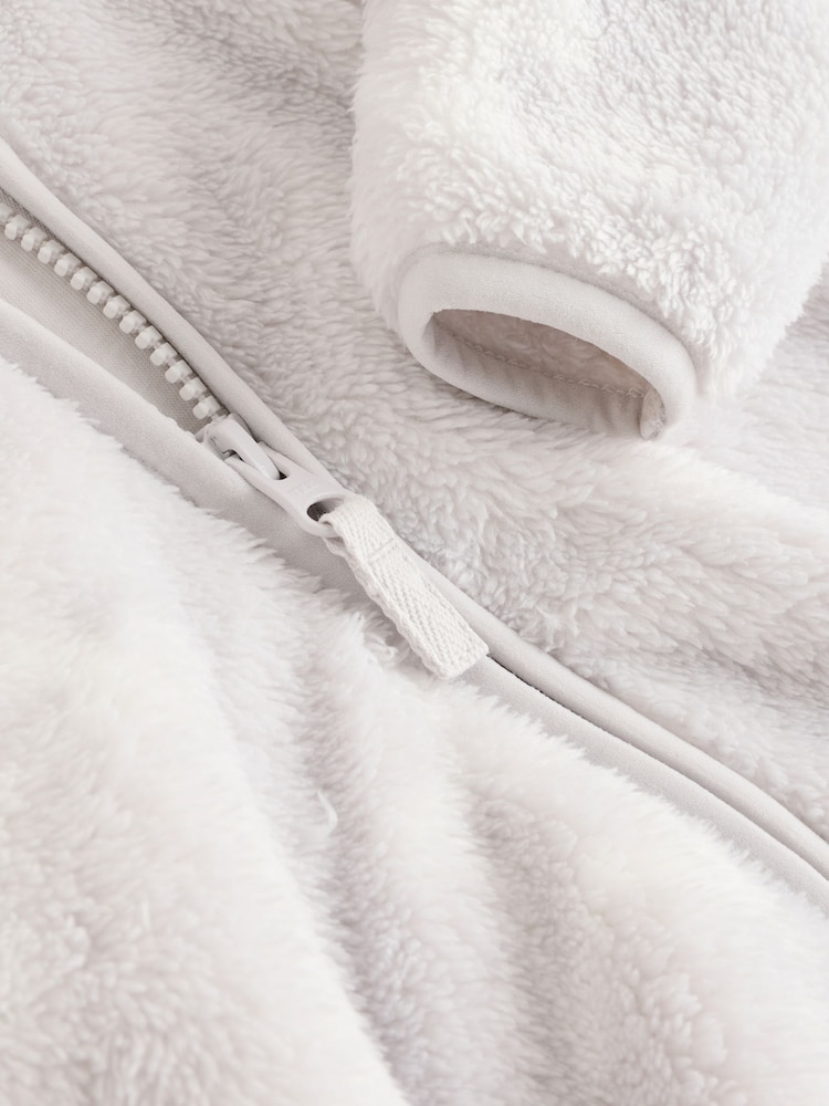 Grey Star Baby Cosy Fleece Jacket with 3D Ears - Image 9 of 10
