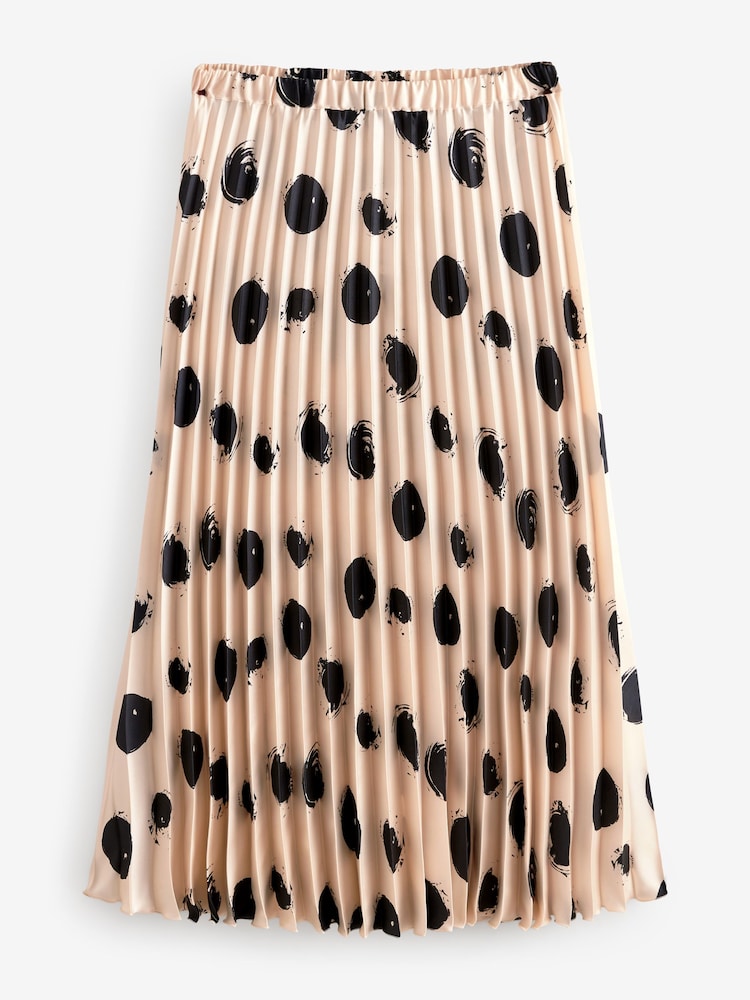 אפרפר נקודות - Pleated Maxi Skirt - Image 5 of 7