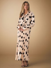 Ecru Spot Tie Neck Drape Blouse - Image 3 of 7