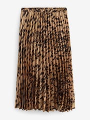 Leopard Print Pleated Maxi Skirt - Image 5 of 7