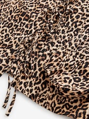 Leopard Tie Front Long Sleeve Blouse - Image 5 of 6