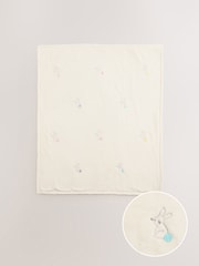 Embroidered Bunnies Baby Blanket - Image 1 of 2