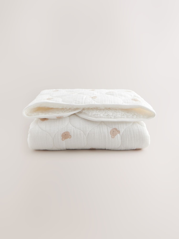 Bear Muslin Baby Fleece Blanket - Image 2 of 3