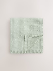 100% Cotton Spot Baby Knitted Blanket - Image 1 of 3