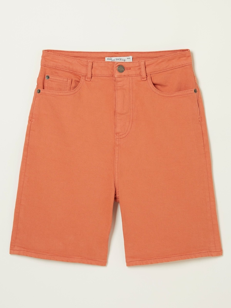 FatFace Orange Denim Shorts - Image 1 of 1