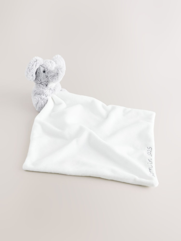Born in 2025 Grey Elephant Baby Comforter - Image 1 of 5