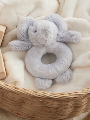 Born in 2025 Grey Eephant Baby Rattle - Image 1 of 3