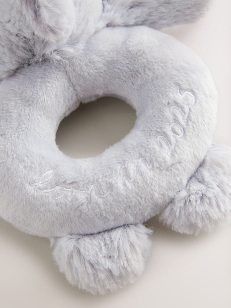 Born in 2025 Grey Eephant Baby Rattle - Image 2 of 3