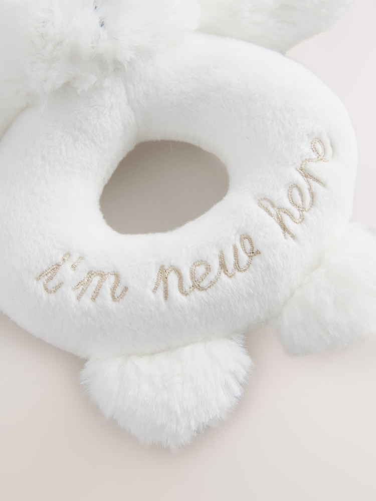 Im New Here White Bunny Baby Rattle - Image 2 of 3