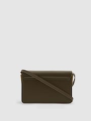 Reiss Olive Sophia Leather Suede Chain Crossbody Bag - Image 3 of 5